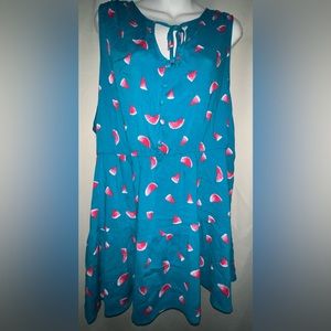 Torrid Watermelon print layered tank top sz 3